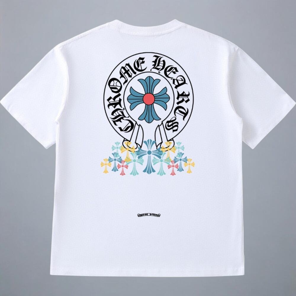 Chrome Hearts Men's White Short Sleeve T-Shirt